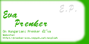 eva prenker business card